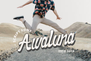 Awaluna Font Review: A Bold Handwritten Typeface for Vintage Brands