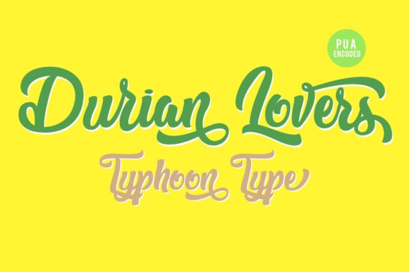 Durian Lovers: A Refined Script Typeface for Editorial Design