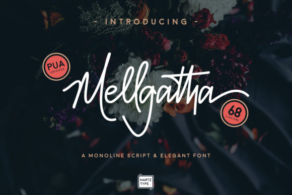 Mellgatha: A Handwritten Typeface for Editorial Elegance