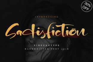 Sadisfiction Review: A Bold Script for Modern Brand Identity